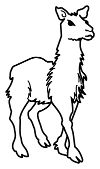 llama lineart