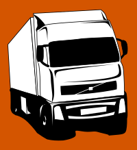 Black and white truck