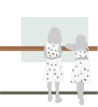 Girls in the museum