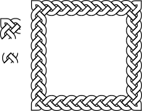 3-plait border square