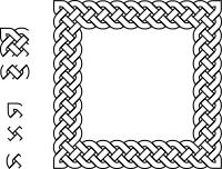 4-plait border square