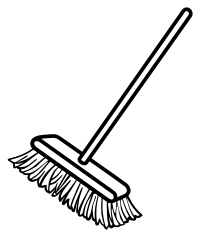 broom - line art