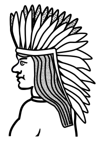 native american - lineart
