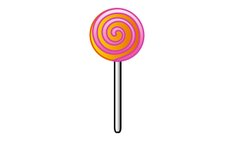 Striped lollipop