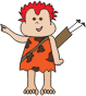cave boy pointing