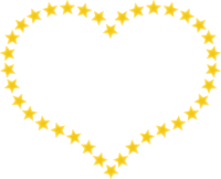 Heart Shaped Border with Yellow Stars