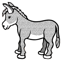 donkey - lineart