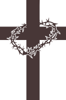 Cross and thorns icon
