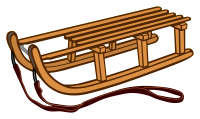 sledge - coloured