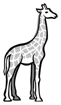 giraffe - lineart