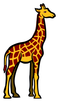 giraffe - coloured