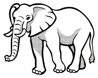 elephant - lineart