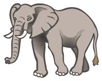 elephant - coloured