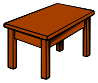 table - coloured