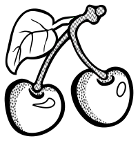 cherries - lineart