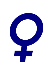 female gender symbol italic