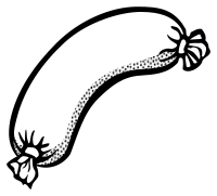 sausage - lineart