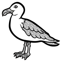 gull - lineart