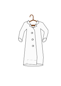 Lab coat on a hanger