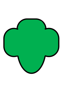 girl scout trifoil with outline