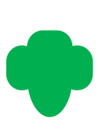 Girl Scout trifoil in green