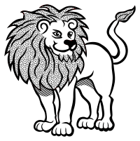 lion - lineart