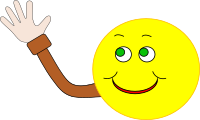 Happy smiley waving