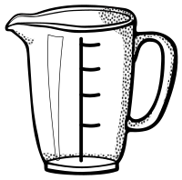 measuring cup - lineart