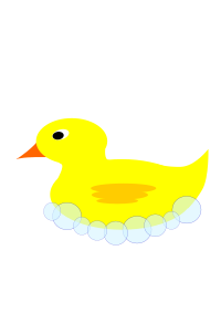 Rubber Ducky in bubbles