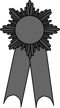 prize ribbon gray