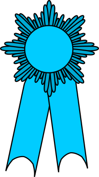 prize ribbon light blue