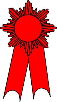 prize ribbon red