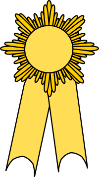 Prize ribbon gold