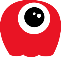 Alien, red, one eye, no tentacles