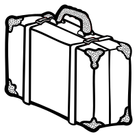 suitcase - lineart