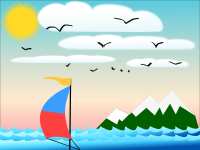 Wallpaper sailboat
