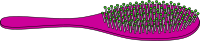 Purple hairbrush