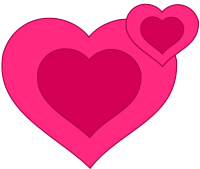Two Pink Hearts Together
