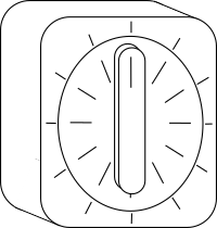 white kitchen timer