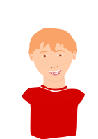 Red-hair boy smiling