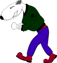 bulli as skinhead cartooned