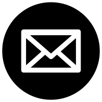 Mail Icon - White on Black