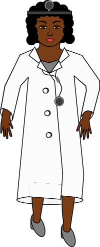 Doctor with head mirror and stethoscope