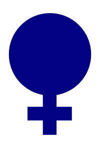 female gender symbol filled