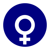 female gender symbol in a circle