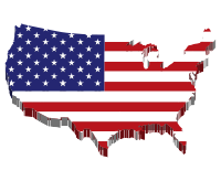 America Map Flag