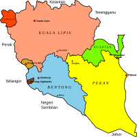 Map of Pahang, Malaysia