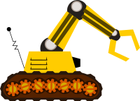 Robot with a claw