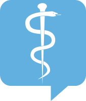 Snake Pole Logo for Health.SE. No background. White snake