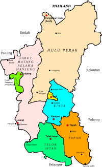 Map of Perak, Malaysia